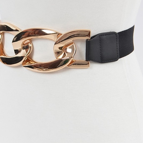 Fabulous and Chic Extra Oversized Link Chain Stretch Belt - Picture 8 of 8